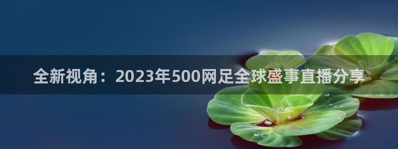 全新视角：2023年500网足全球盛事直播分享